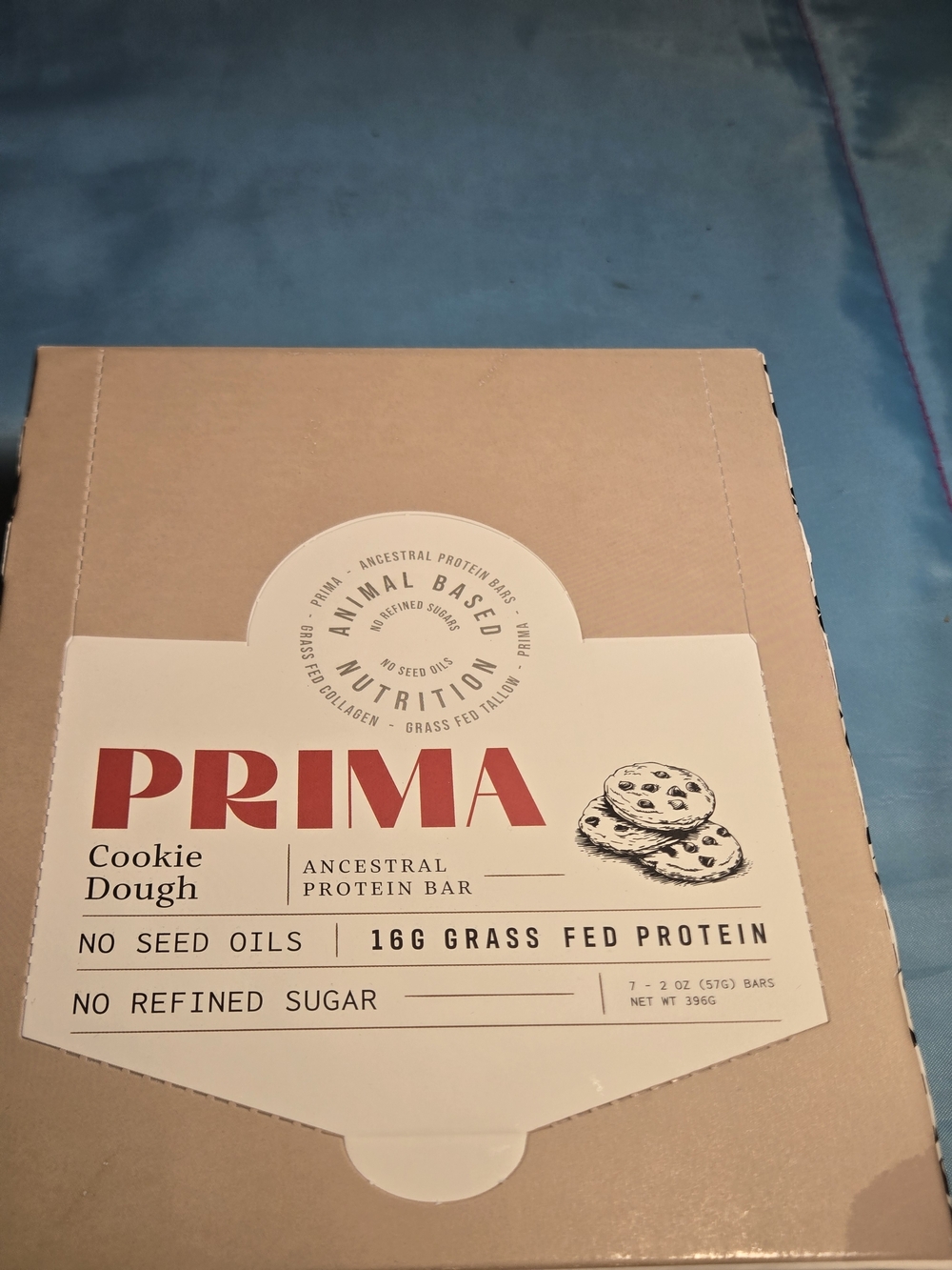 PRIMA Cookie Dough Ancestral Protein Bar - Cream Box